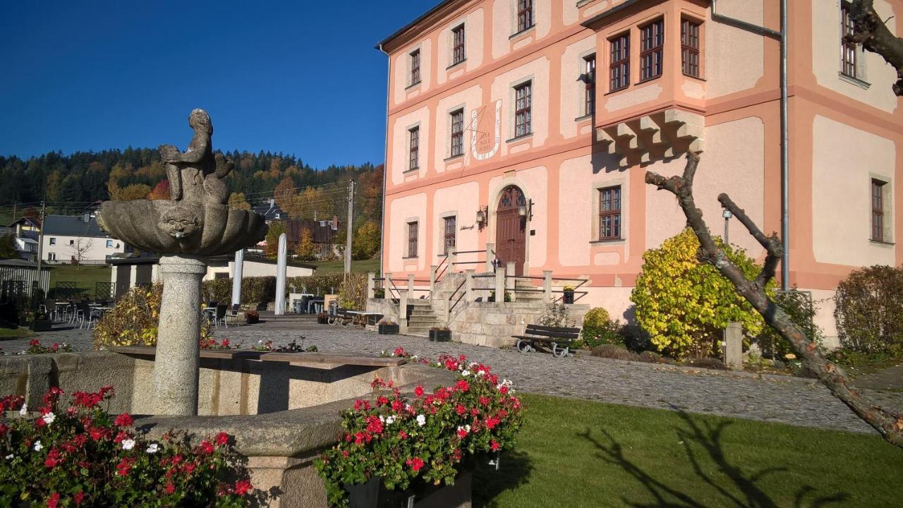 Hotel Garni Schloss Schoenberg Bad Brambach Exterior photo