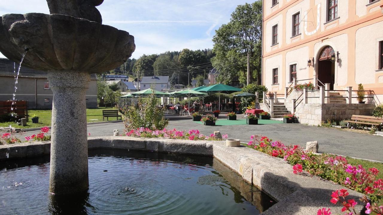 Hotel Garni Schloss Schoenberg Bad Brambach Exterior photo
